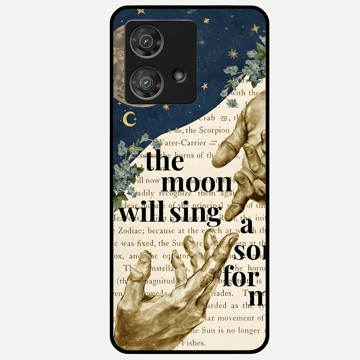  Aesthetic Divine Glass Case For Moto Edge 40 Neo back cover – full design glossy printed glass finish