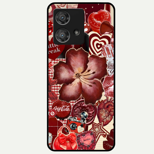  Aesthetic Little Freak Glass Case For Moto Edge 40 Neo back cover – full design glossy printed glass finish