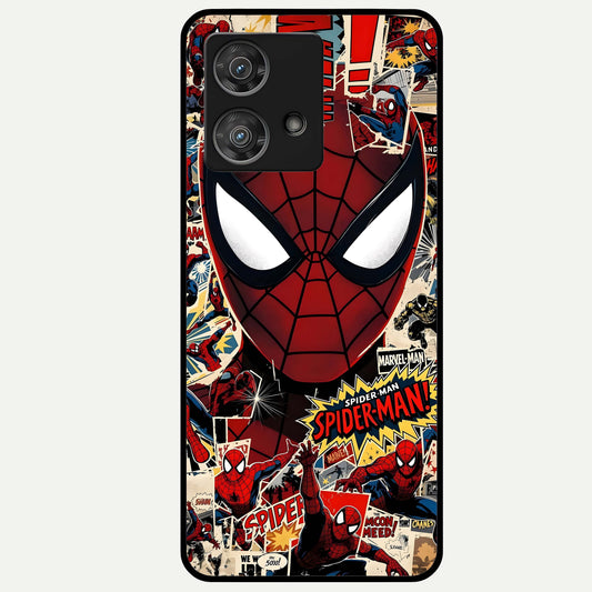 Aesthetic Wonder Spider Glass Case For Moto Edge 40 Neo back cover – full design glossy printed glass finish