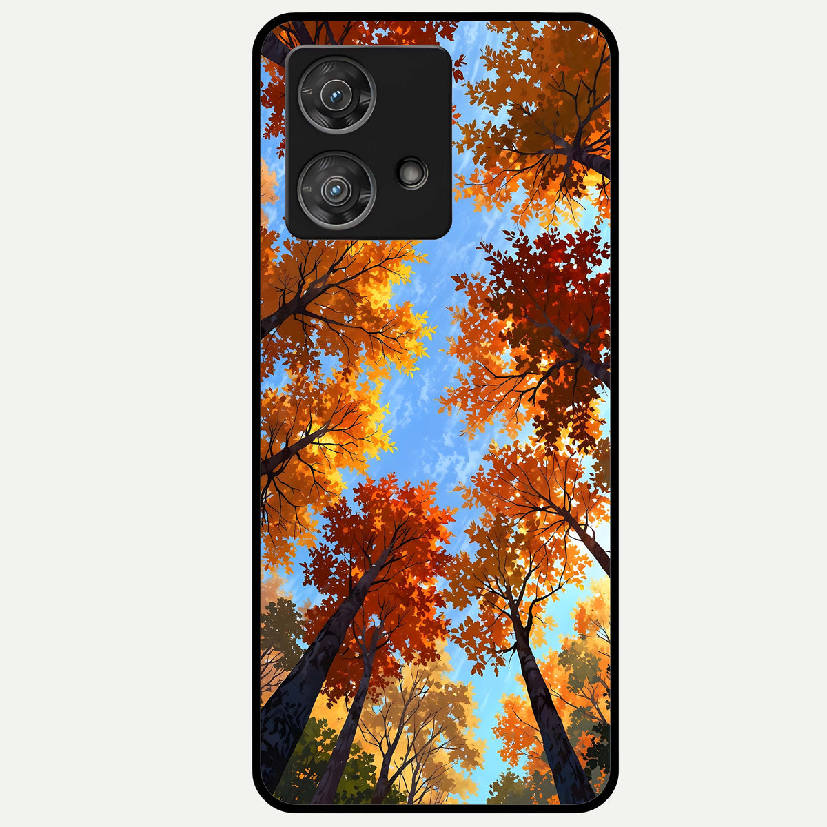  Autumn Sky Rise Glass Case For Moto Edge 40 Neo back cover – full design glossy printed glass finish