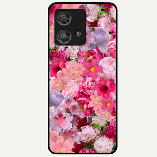  Bloom Crush Fantasy Glass Case For Moto Edge 40 Neo back cover – full design glossy printed glass finish