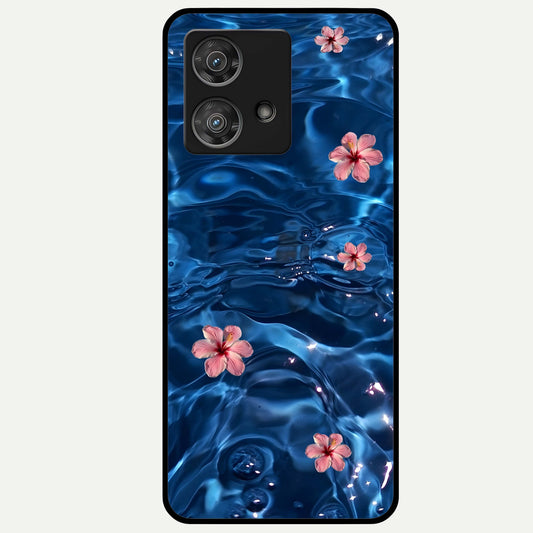  Bloom Thread Art Glass Case For Moto Edge 40 Neo back cover – full design glossy printed glass finish