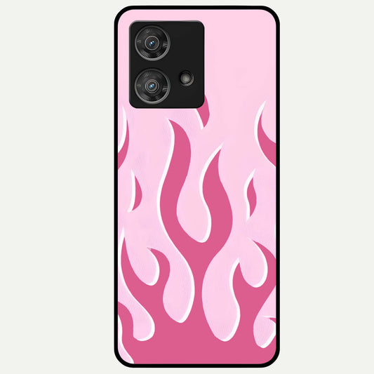  Blush Flame Energy Glass Case For Moto Edge 40 Neo back cover – full design glossy printed glass finish
