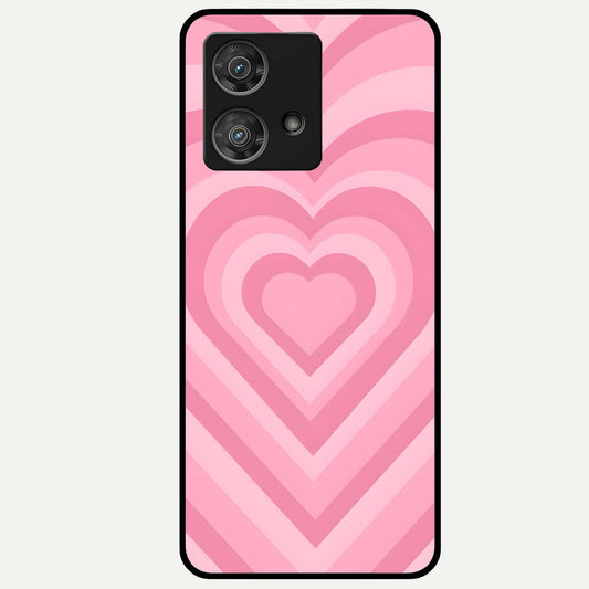 Blush Heart Waves Glass Case For Moto Edge 40 Neo back cover – full design glossy printed glass finish
