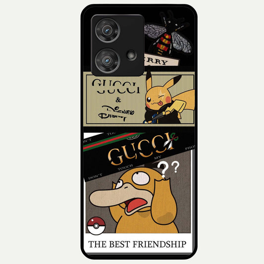  Cartoon Brand Play Mashup Glass Case For Moto Edge 40 Neo back cover – full design glossy printed glass finish