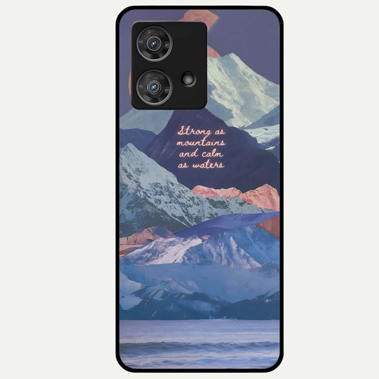  Celestial Mountain Calm Glass Case For Moto Edge 40 Neo back cover – full design glossy printed glass finish