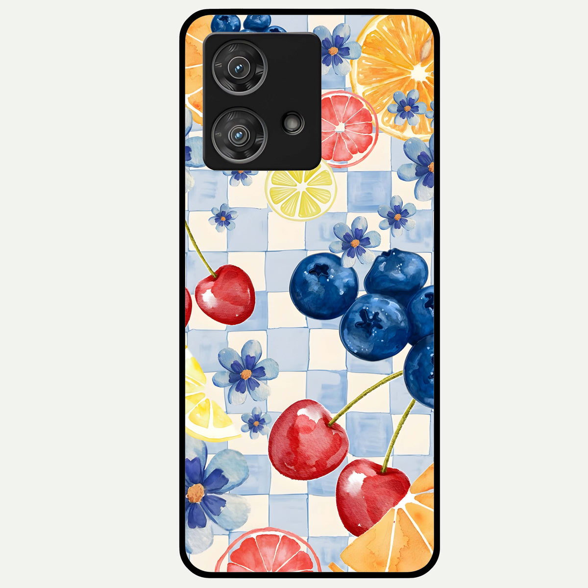  Citrus Bloom Joy Glass Case For Moto Edge 40 Neo back cover – full design glossy printed glass finish