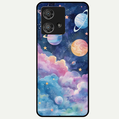  Cosmic Planet Dreams Glass Case For Moto Edge 40 Neo back cover – full design glossy printed glass finish