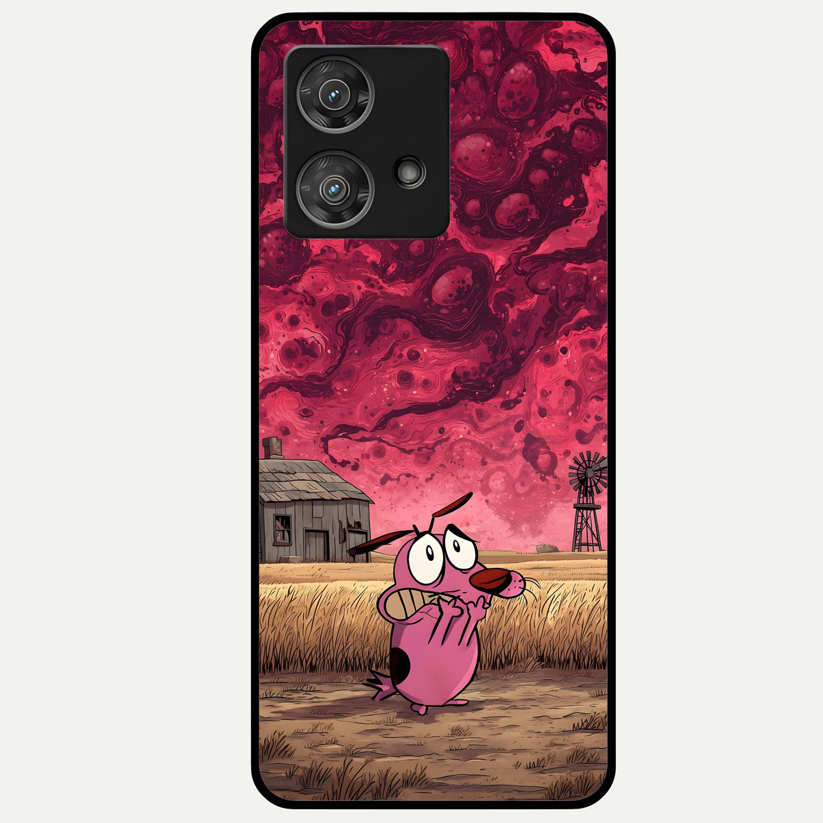  Courage Under Sky Glass Case For Moto Edge 40 Neo back cover – full design glossy printed glass finish