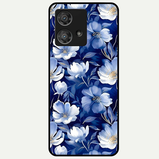  Cute Floral Patterns Glass Case For Moto Edge 40 Neo back cover – full design glossy printed glass finish