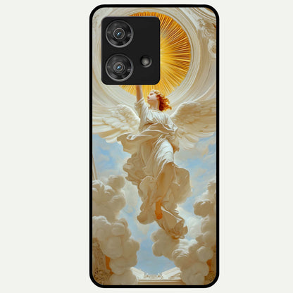  Divine Light Angel Glass Case For Moto Edge 40 Neo back cover – full design glossy printed glass finish