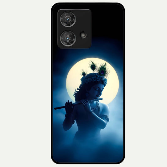  Divine Moon Flute Glass Case For Moto Edge 40 Neo back cover – full design glossy printed glass finish