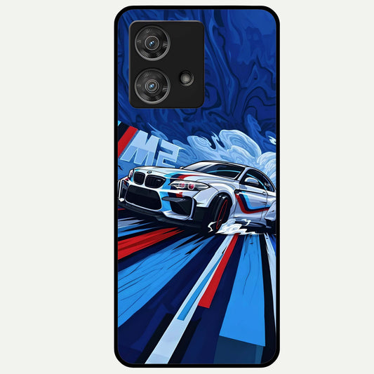  Drift Power Rush Glass Case For Moto Edge 40 Neo back cover – full design glossy printed glass finish