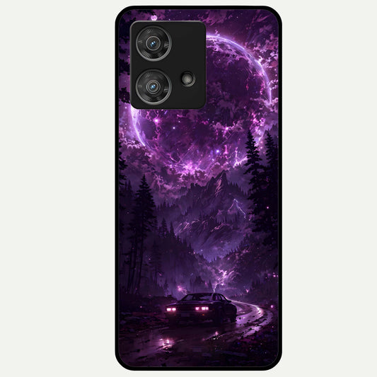  Eternal Cosmic Drive Glass Case For Moto Edge 40 Neo back cover – full design glossy printed glass finish