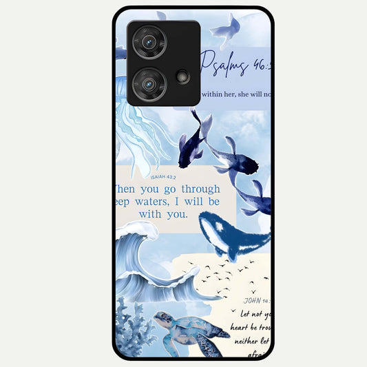  Faithful Ocean Promise Glass Case For Moto Edge 40 Neo back cover – full design glossy printed glass finish