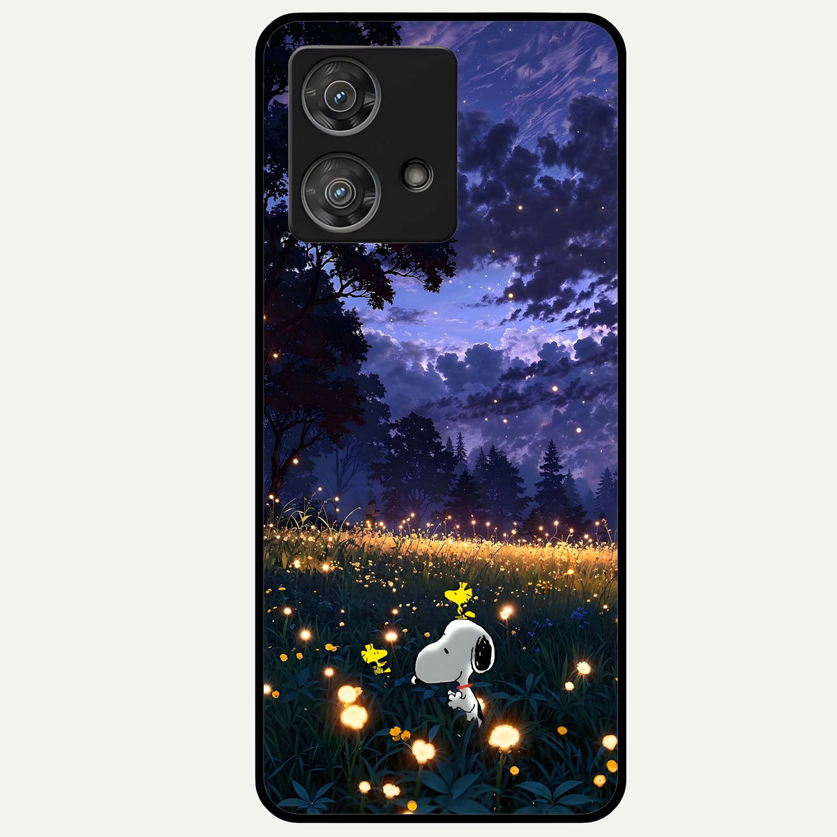  Firefly Meadow Magic Glass Case For Moto Edge 40 Neo back cover – full design glossy printed glass finish