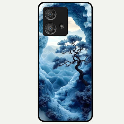  Frozen Serenity Gate Glass Case For Moto Edge 40 Neo back cover – full design glossy printed glass finish