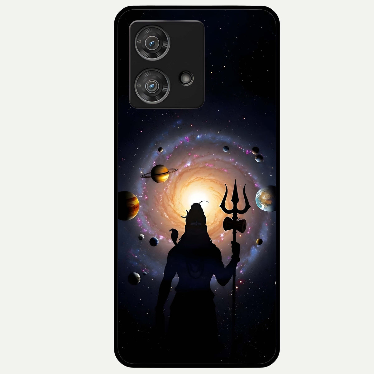  Galactic Shiva Vision Glass Case For Moto Edge 40 Neo back cover – full design glossy printed glass finish