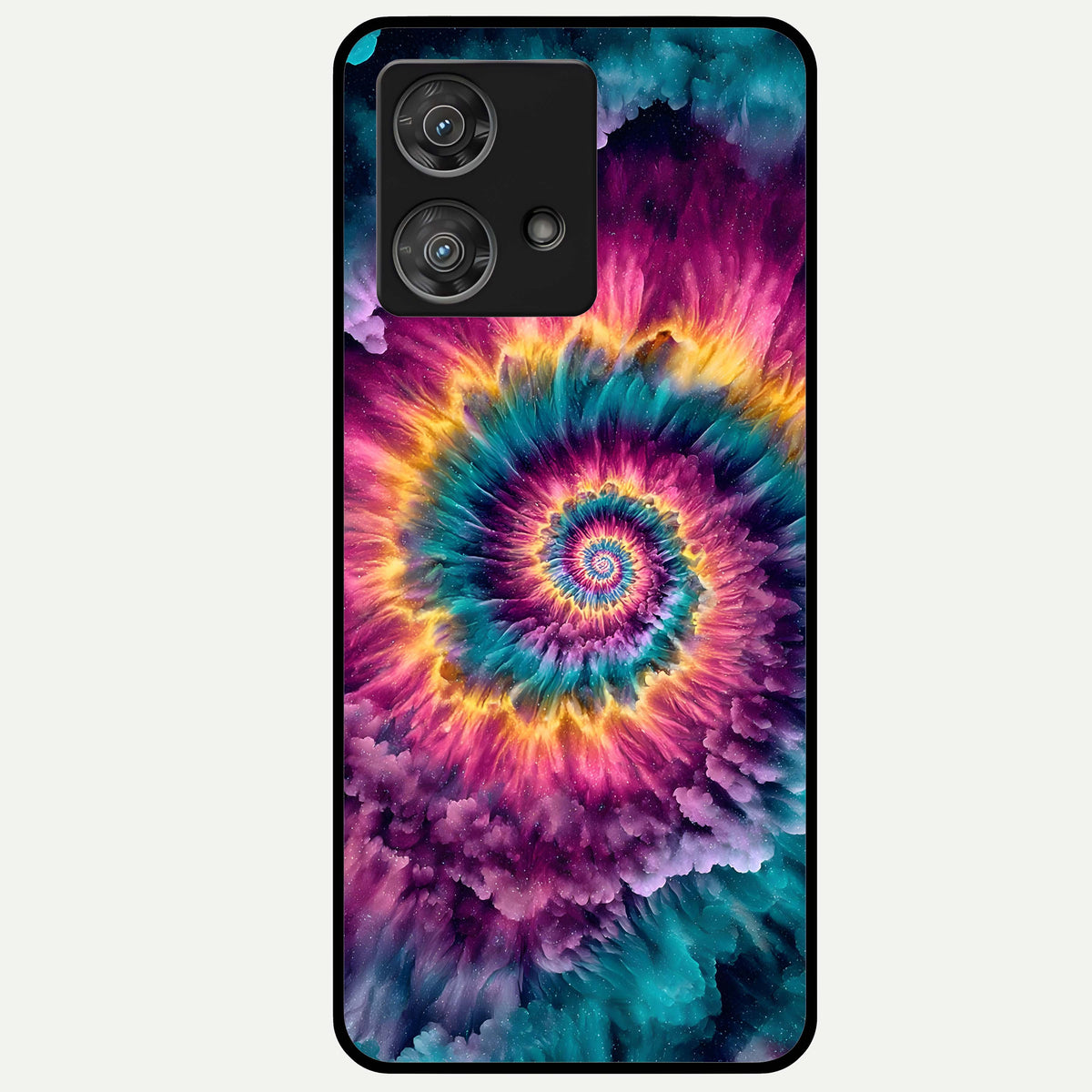  Galactic Spiral Burst Glass Case For Moto Edge 40 Neo back cover – full design glossy printed glass finish
