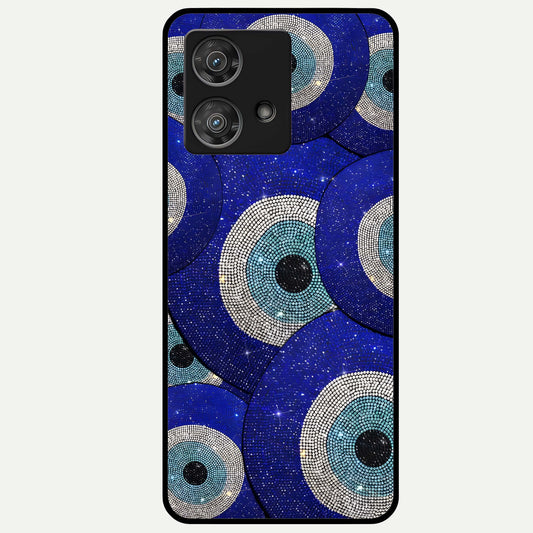  Galaxy Eye Flow Glass Case For Moto Edge 40 Neo back cover – full design glossy printed glass finish