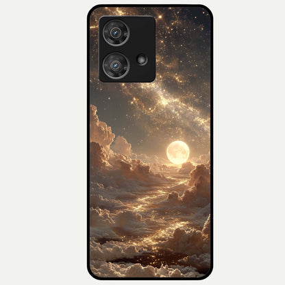  Golden Sky Dream Glass Case For Moto Edge 40 Neo back cover – full design glossy printed glass finish