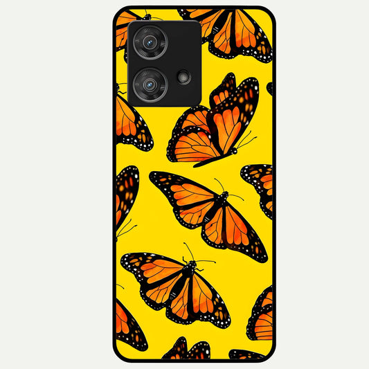  Golden Wing Flight Glass Case For Moto Edge 40 Neo back cover – full design glossy printed glass finish