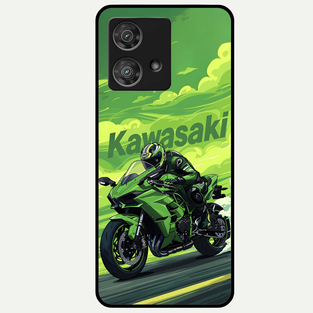  Greenery Sky Glass Case For Moto Edge 40 Neo back cover – full design glossy printed glass finish