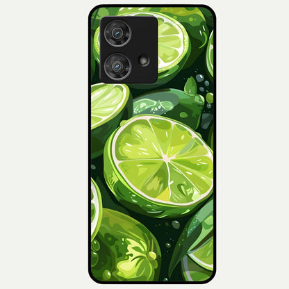  Green Kawasaki Glass Case For Moto Edge 40 Neo back cover – full design glossy printed glass finish