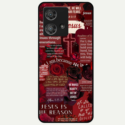  Jesus Love Heals Glass Case For Moto Edge 40 Neo back cover – full design glossy printed glass finish