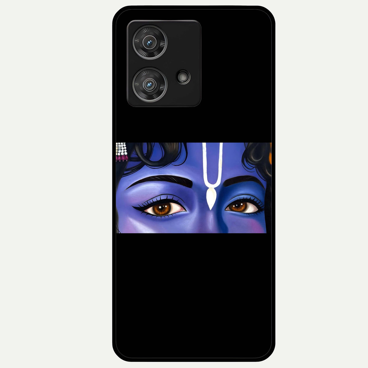  Krishna Eye Glass Case For Moto Edge 40 Neo back cover – full design glossy printed glass finish