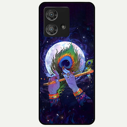  Krishna Hands Art Glass Case For Moto Edge 40 Neo back cover – full design glossy printed glass finish