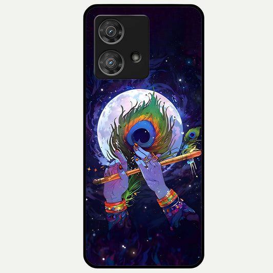  Krishna Hands Art Glass Case For Moto Edge 40 Neo back cover – full design glossy printed glass finish
