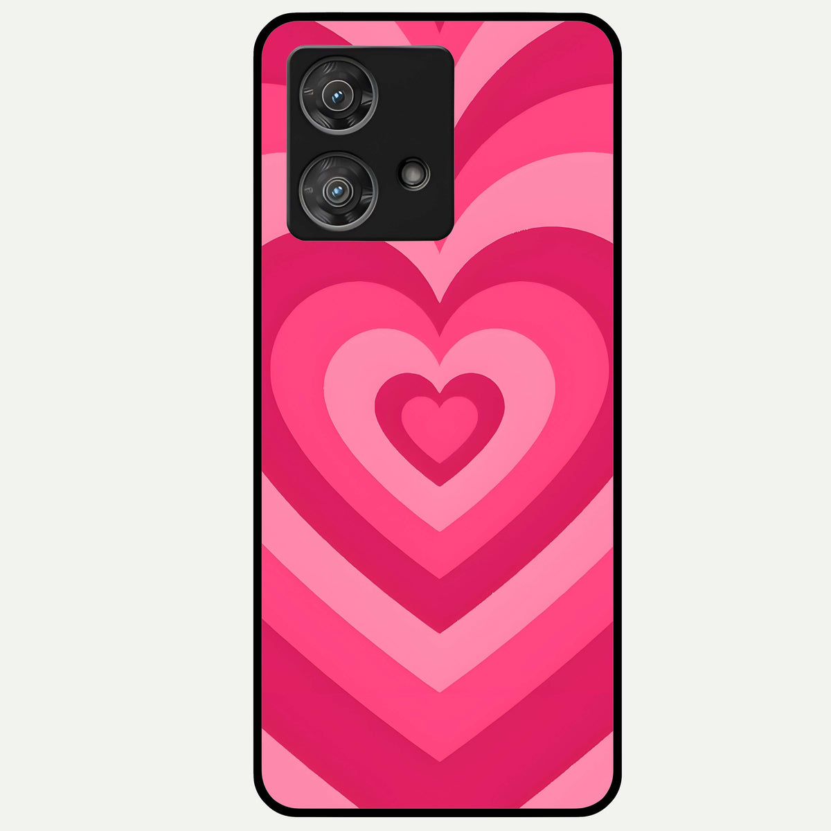  Layered Love Hearts Glass Case For Moto Edge 40 Neo back cover – full design glossy printed glass finish