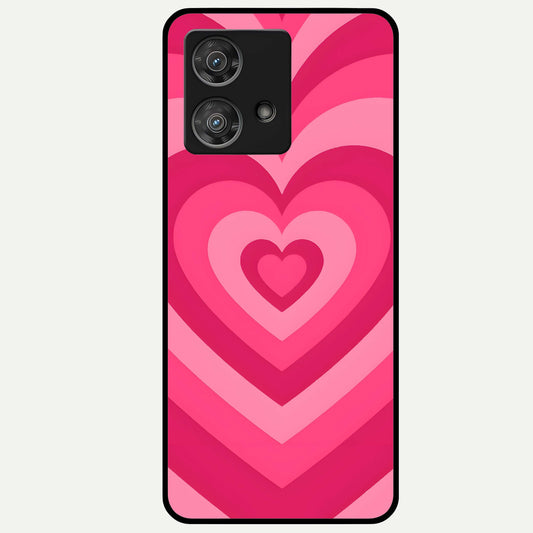  Layered Love Hearts Glass Case For Moto Edge 40 Neo back cover – full design glossy printed glass finish