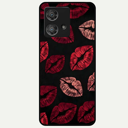  Midnight Kiss Love Glass Case For Moto Edge 40 Neo back cover – full design glossy printed glass finish