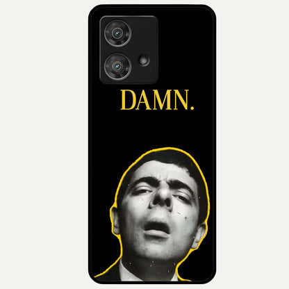  Mr Bean Damn Glass Case For Moto Edge 40 Neo back cover – full design glossy printed glass finish