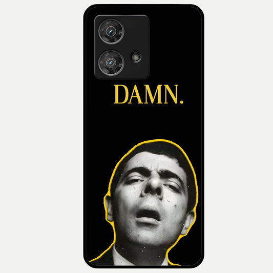  Mr Bean Damn Glass Case For Moto Edge 40 Neo back cover – full design glossy printed glass finish