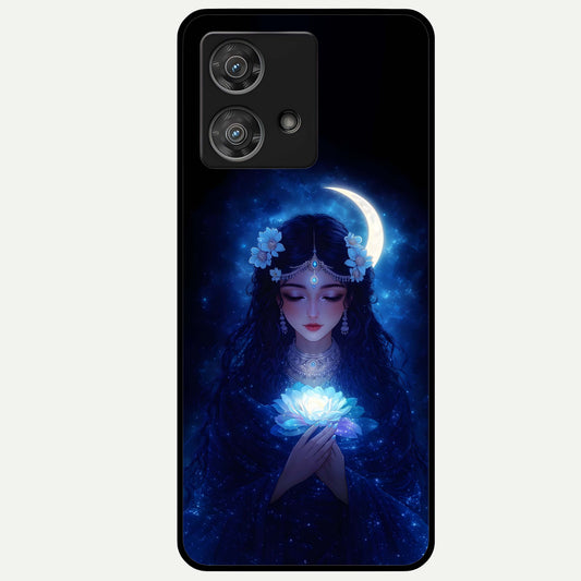  Mystic Moon Queen Glass Case For Moto Edge 40 Neo back cover – full design glossy printed glass finish