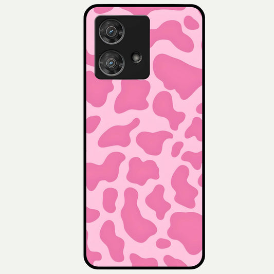  Pink Flowers in Water Glass Case For Moto Edge 40 Neo back cover – full design glossy printed glass finish