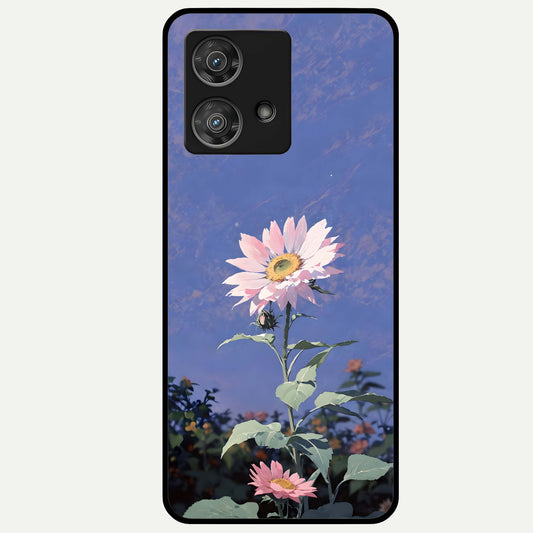  Pink Power Sparks Glass Case For Moto Edge 40 Neo back cover – full design glossy printed glass finish
