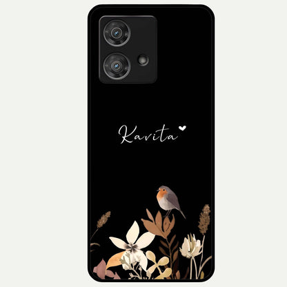  Quiet Garden Tune Custom Name Glass Case For Moto Edge 40 Neo back cover – full design glossy printed glass finish