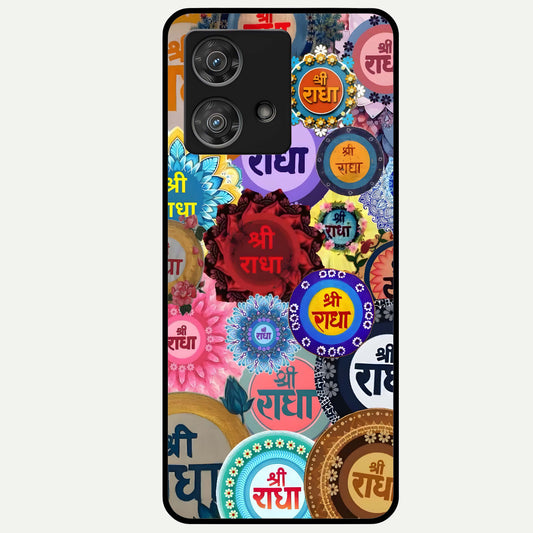  Radha Divine Bloom Glass Case For Moto Edge 40 Neo back cover – full design glossy printed glass finish