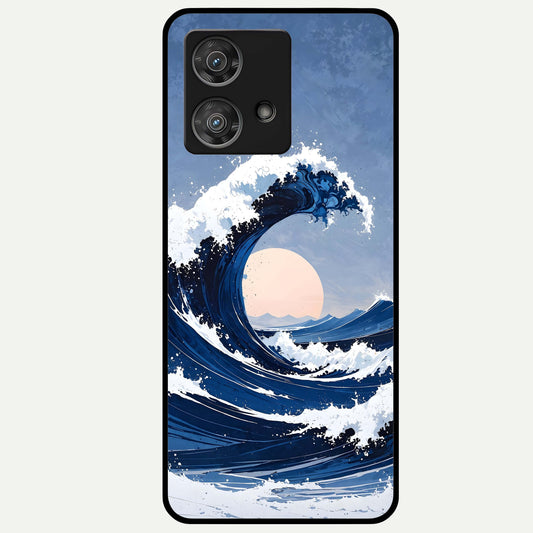 Rising Tide Power Glass Case For Moto Edge 40 Neo back cover – full design glossy printed glass finish
