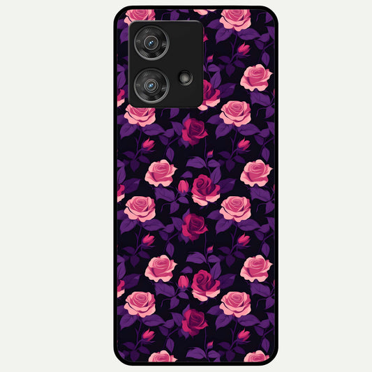  Rose Garden Twilight Glass Case For Moto Edge 40 Neo back cover – full design glossy printed glass finish
