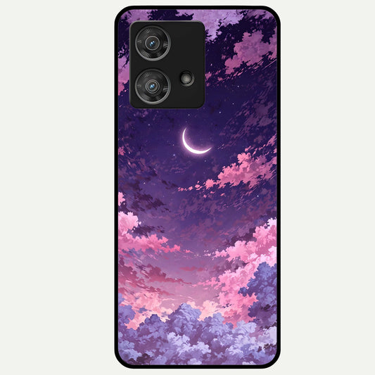  Sky Drift Clouds Glass Case For Moto Edge 40 Neo back cover – full design glossy printed glass finish