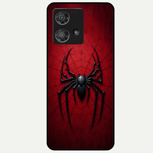 Superhero Web Emblem Glass Case For Moto Edge 40 Neo back cover – full design glossy printed glass finish