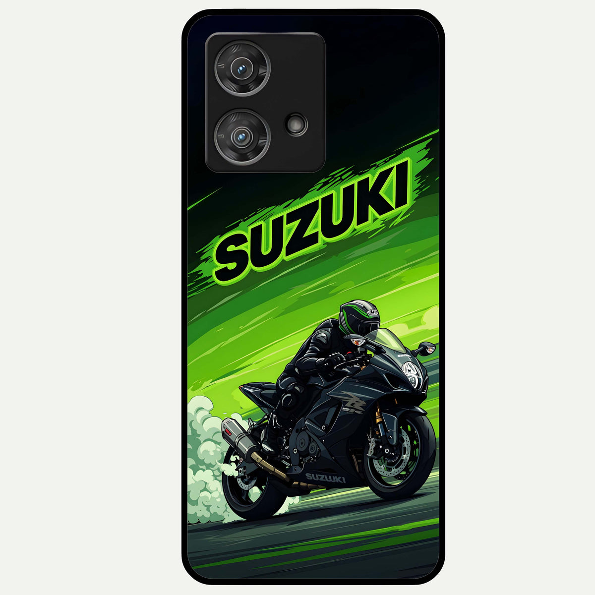  Suzuki Speed Beast Glass Case For Moto Edge 40 Neo back cover – full design glossy printed glass finish