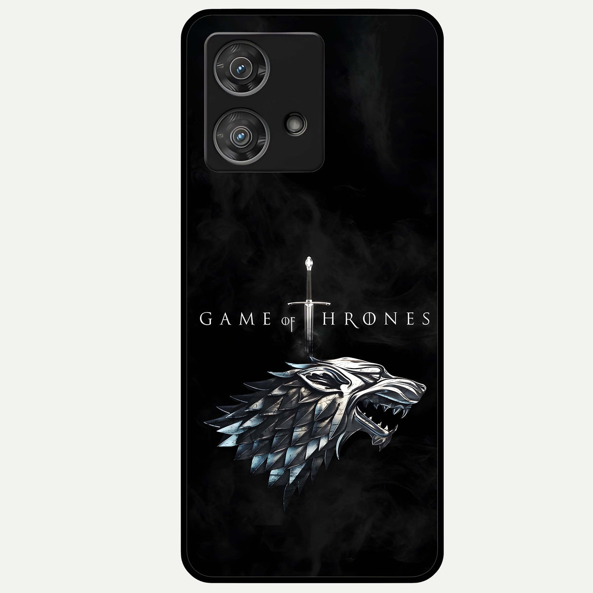  Throne Wolf Legacy Glass Case For Moto Edge 40 Neo back cover – full design glossy printed glass finish