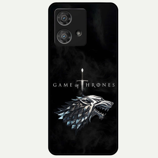  Throne Wolf Legacy Glass Case For Moto Edge 40 Neo back cover – full design glossy printed glass finish