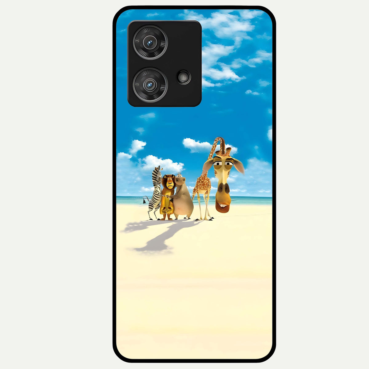  Tropical Fun Squad Glass Case For Moto Edge 40 Neo back cover – full design glossy printed glass finish